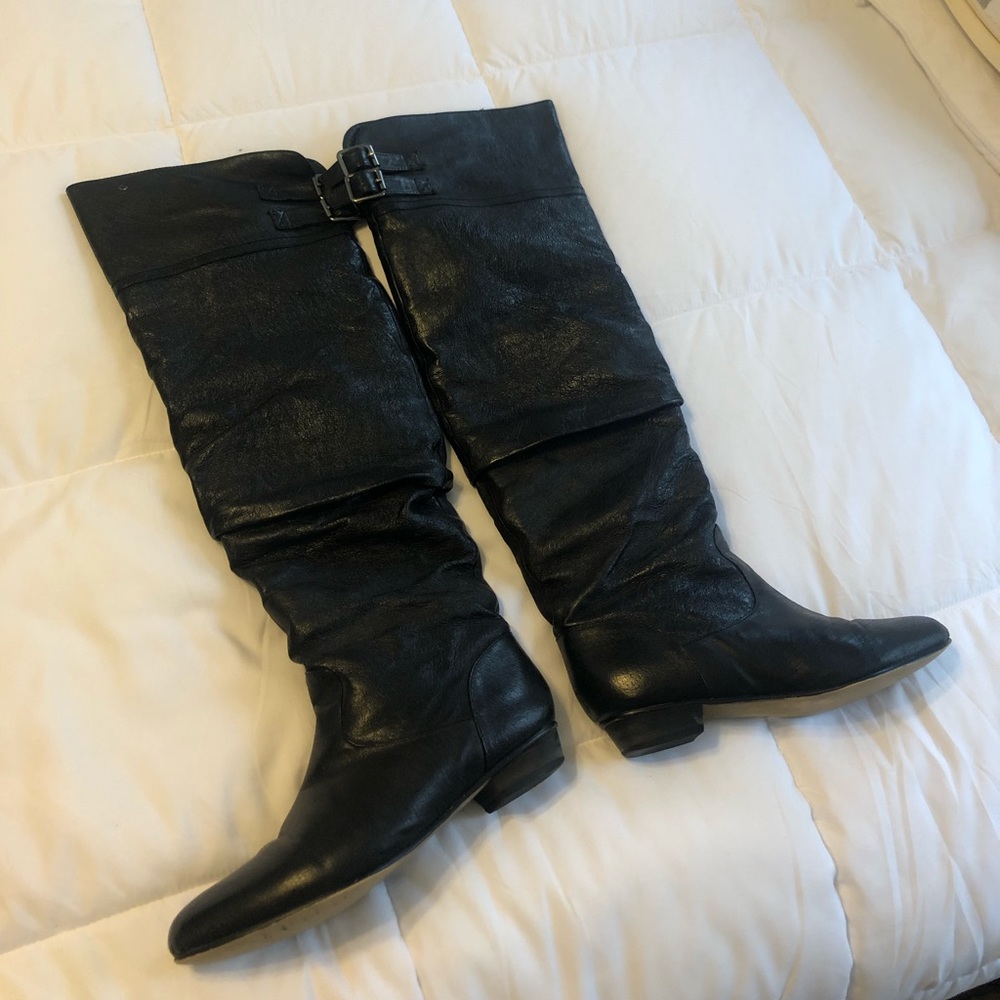 Steve Madden black OTK boot